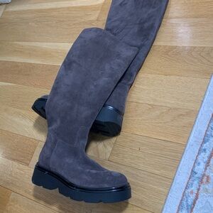 Rizzoli Brown Suede Platform Knee-High Boots
